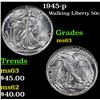 Image 1 : 1945-p Walking Liberty Half Dollar 50c Grades Select Unc