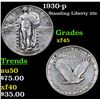 Image 1 : 1930-p Standing Liberty Quarter 25c Grades xf+