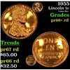 1955 Lincoln Cent 1c Grades Gem+= Proof Red