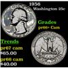 Image 1 : 1956 Washington Quarter 25c Grades GEM++ Proof Cameo