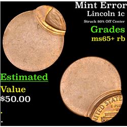 Mint Error Lincoln Cent 1c Grades Gem+ Unc RB