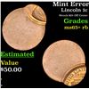 Image 1 : Mint Error Lincoln Cent 1c Grades Gem+ Unc RB
