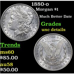 1880-o Morgan Dollar $1 Grades Unc Details