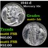 Image 1 : 1941-d Mercury Dime 10c Grades GEM+ FSB