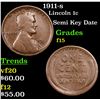 1911-s Lincoln Cent 1c Grades f+