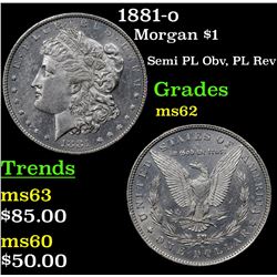 1881-o Morgan Dollar $1 Grades Select Unc