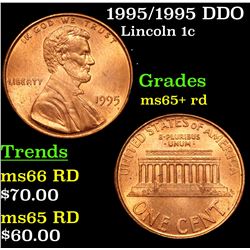 1995/1995 DDO Lincoln Cent 1c Grades Gem+ Unc RD