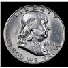 Image 2 : 1951-d Franklin Half Dollar 50c Grades Select Unc+ FBL
