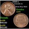 1910-s Lincoln Cent 1c Grades Select AU