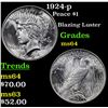 Image 1 : 1924-p Peace Dollar $1 Grades Choice Unc