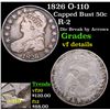 1826 O-110 Capped Bust Half Dollar 50c Grades vf details