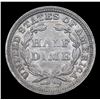 Image 3 : 1858-p Seated Liberty Half Dime 1/2 10c Grades AU Details