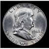 Image 2 : 1948-d Franklin Half Dollar 50c Grades Choice Unc FBL