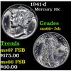 Image 1 : 1941-d Mercury Dime 10c Grades GEM++ FSB