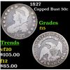 1827 Capped Bust Half Dollar 50c Grades f+
