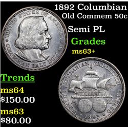 1892 Columbian Old Commem Half Dollar 50c Grades Select+ Unc