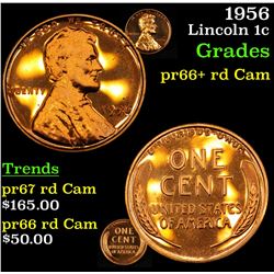 1956 Lincoln Cent 1c Grades Proof Gem++ Red Cameo