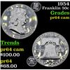 1954 Franklin Half Dollar 50c Grades Choice Proof Cameo