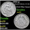 Image 1 : 1861-p Seated Liberty Half Dime 1/2 10c Grades Select AU