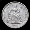 Image 2 : 1861-p Seated Liberty Half Dime 1/2 10c Grades Select AU