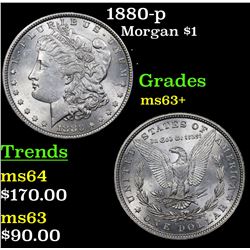 1880-p Morgan Dollar $1 Grades Select+ Unc