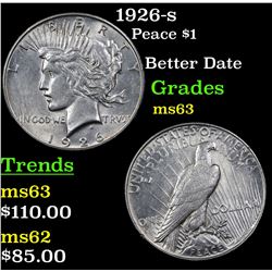 1926-s Peace Dollar $1 Grades Select Unc