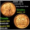 Image 1 : 1909 vdb Lincoln Cent 1c Grades Choice+ Unc RD