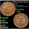 1863 Army & Navy Civil War Token 1c Grades Choice AU