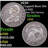 1836 Capped Bust Half Dollar 50c Grades vf++