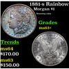 Image 1 : 1881-s Rainbow Toned Morgan Dollar $1 Grades Select+ Unc
