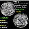1945-p Walking Liberty Half Dollar 50c Grades GEM+ Unc
