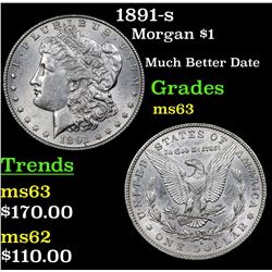 1891-s Morgan Dollar $1 Grades Select Unc