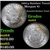 Image 1 : 1885-p Rainbow Toned Morgan Dollar $1 Grades Choice Unc