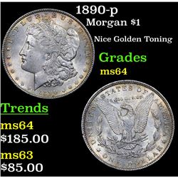 1890-p Morgan Dollar $1 Grades Choice Unc