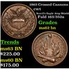 Image 1 : 1863 Crossed Cannons Civil War Token 1c Grades Select Unc BN