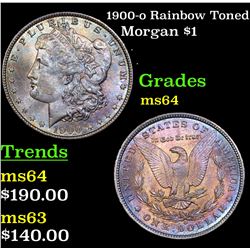 1900-o Rainbow Toned Morgan Dollar $1 Grades Choice Unc