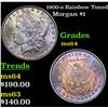 Image 1 : 1900-o Rainbow Toned Morgan Dollar $1 Grades Choice Unc