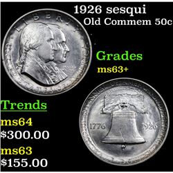 1926 sesqui Old Commem Half Dollar 50c Grades Select+ Unc