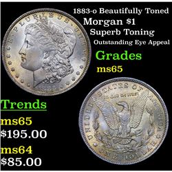 1883-o Beautifully Toned Morgan Dollar $1 Grades GEM Unc