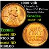 Image 1 : 1909 vdb Lincoln Cent 1c Grades Gem+ Unc RD