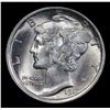 Image 2 : 1917-p Mercury Dime 10c Grades Choice Unc+ FSB
