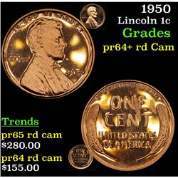 1950 Lincoln Cent 1c Grades Select+ Proof Rd Cam