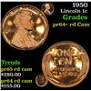 1950 Lincoln Cent 1c Grades Select+ Proof Rd Cam