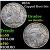 1834 Capped Bust Half Dollar 50c Grades AU Details