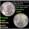 1884-o Rainbow Toned Morgan Dollar $1 Grades Choice+ Unc