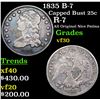 Image 1 : 1835 B-7 Capped Bust Quarter 25c Grades vf++