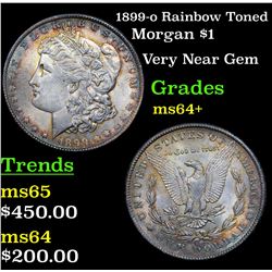 1899-o Rainbow Toned Morgan Dollar $1 Grades Choice+ Unc
