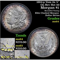 1884-p Vam 2a 'e' On Rev Hot 50 Morgan Dollar $1 Grades Choice Unc