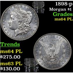1898-p Morgan Dollar $1 Grades Choice Unc PL
