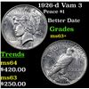 Image 1 : 1926-d Vam 3 Peace Dollar $1 Grades Select+ Unc